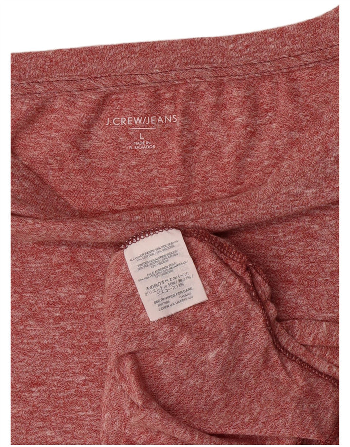 J. CREW Γυναικείο T-Shirt Top UK 16 Large Red Polyester