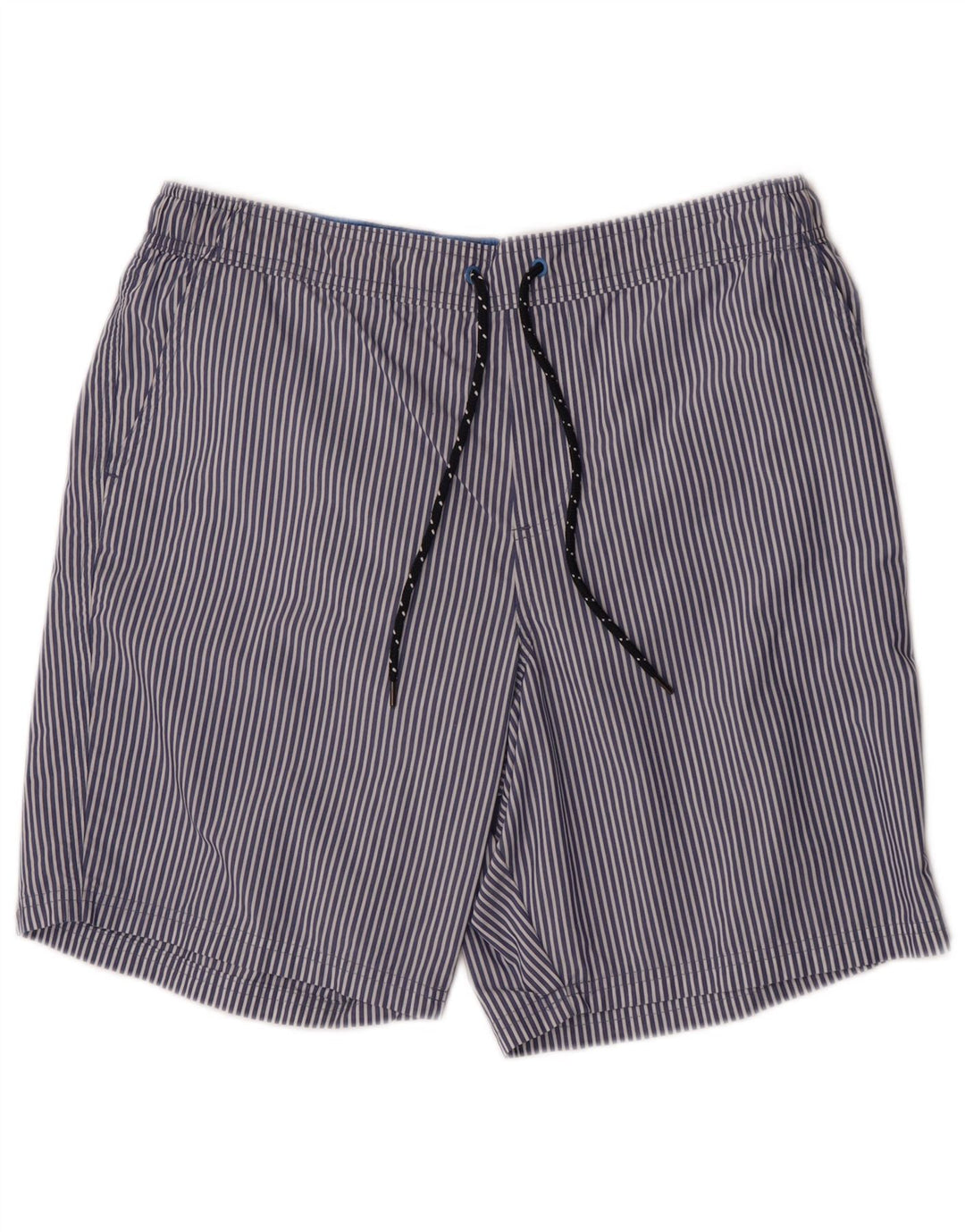 Marks & Spencer Short de bain pour homme en coton à fines rayures bleues