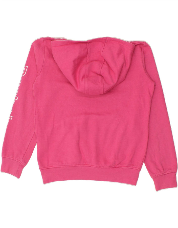 REEBOK Girls Graphic Hoodie Jumper 15-16 Years Pink Cotton Vintage Reebok and Second-Hand Reebok from Messina Hembry 