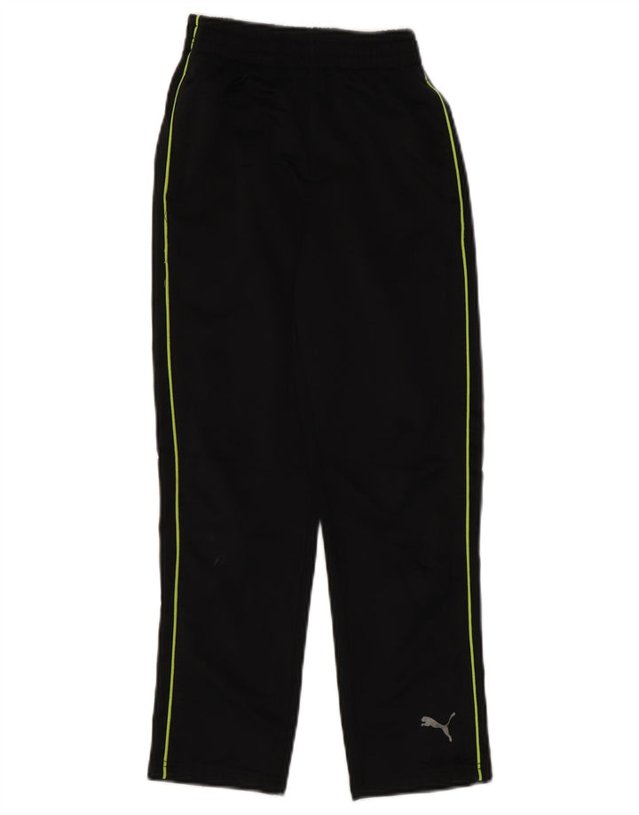 Puma Trainingshose für Jungen, 7–8 Jahre, Mittelschwarz, Farbblock-Polyester