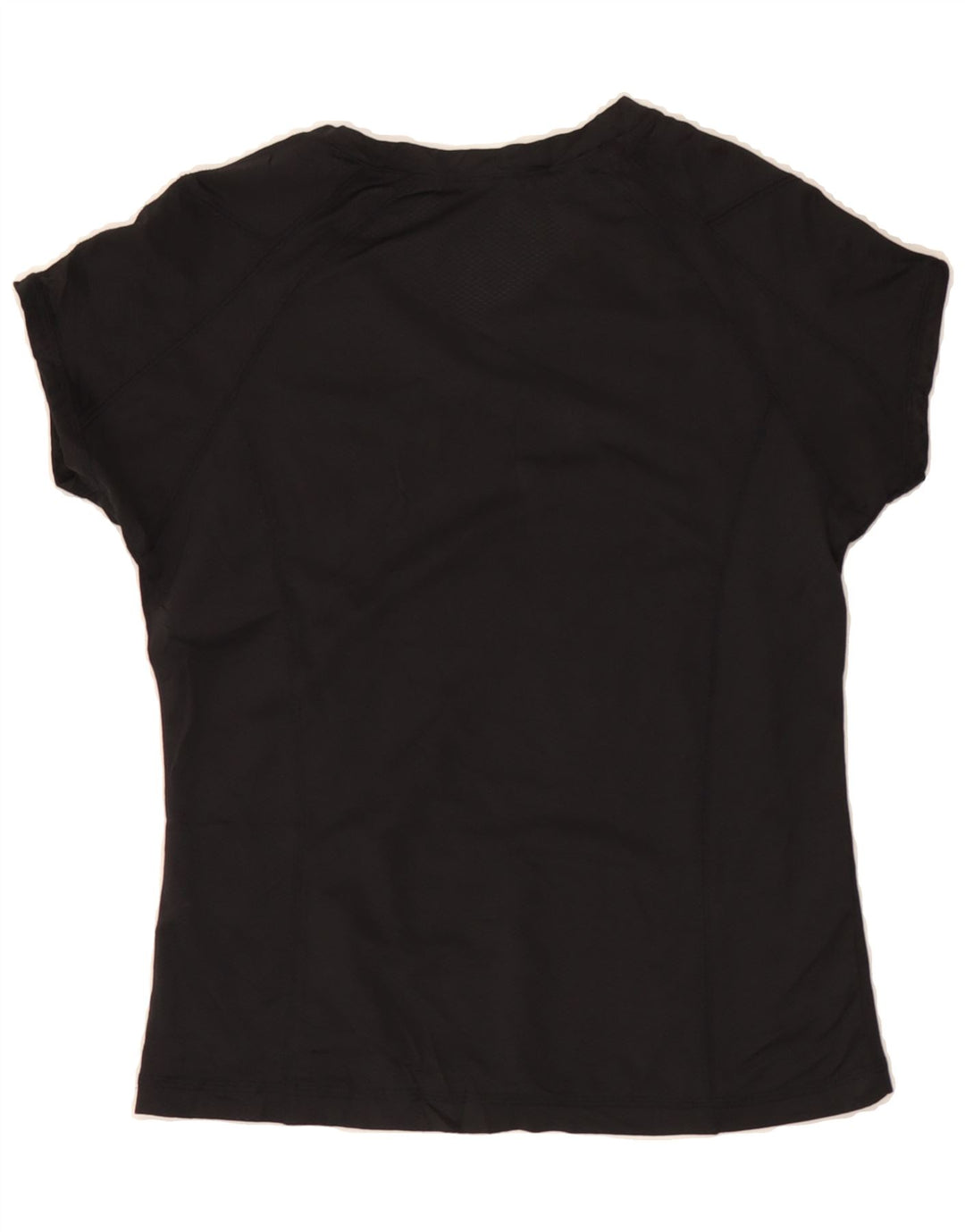 CHAMPION Womens T-Shirt Top UK 12 Medium Black Polyester Vintage Champion and Second-Hand Champion from Messina Hembry 