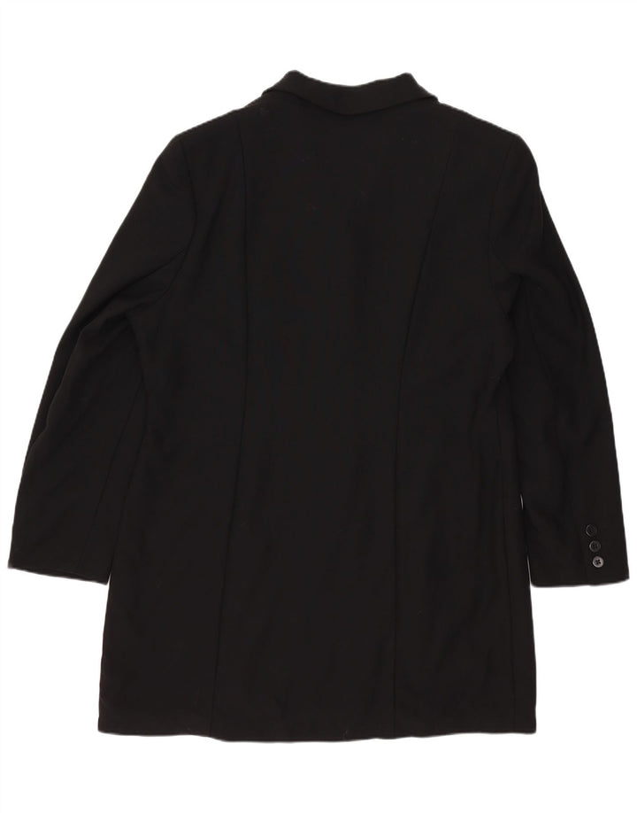 Sobretudo feminino Marks & Spencer Reino Unido 16 grande lã preta nova