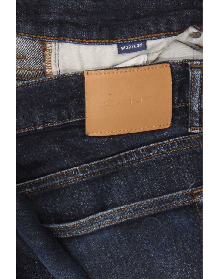Gant Jean Slim Homme W32 L32 Bleu Marine Coton
