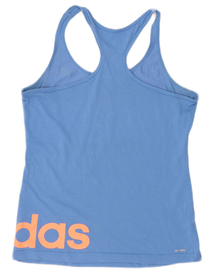 Adidas Womens Climalite Graphic Vest Top UK 12/14 Medium Blue