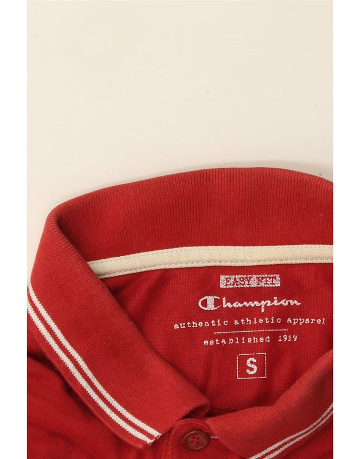 CHAMPION Mens Easy Fit Polo Shirt Small Red