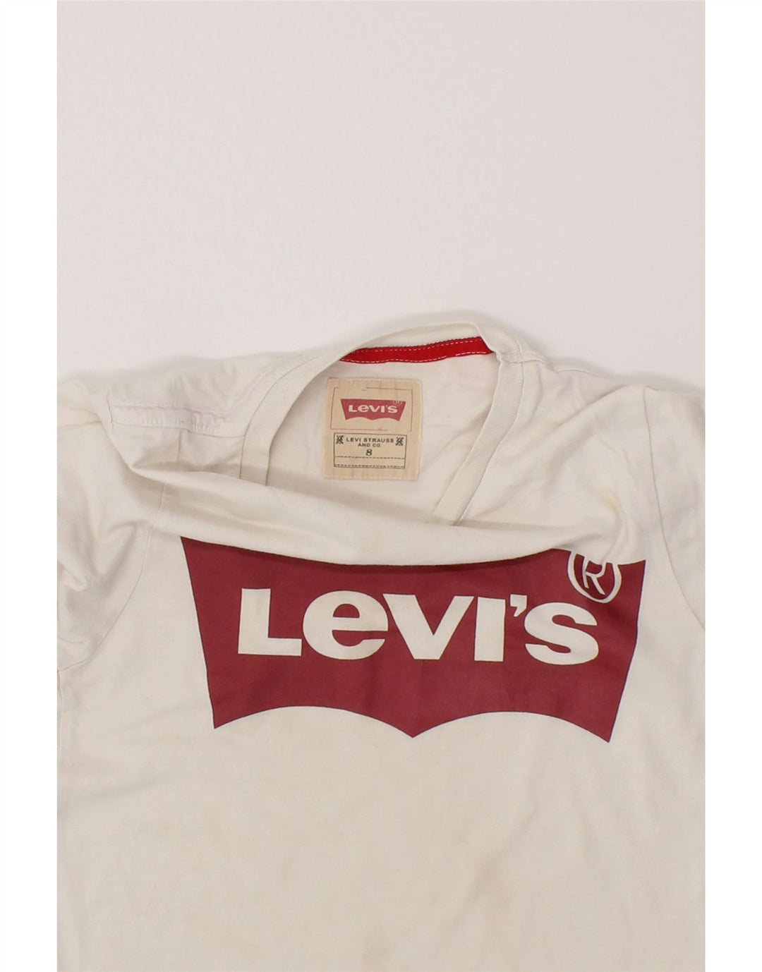 LEVI'S Boys Graphic T-Shirt Top 7-8 Years White Vintage Levi's and Second-Hand Levi's from Messina Hembry 