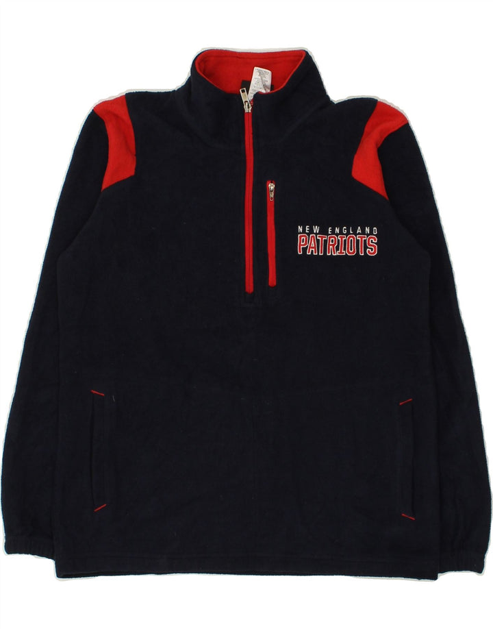 NHL Boys New England Patriots Fleece Jumper 10-11 Years Medium Navy Blue | Vintage NHL | Thrift | Second-Hand NHL | Used Clothing | Messina Hembry 
