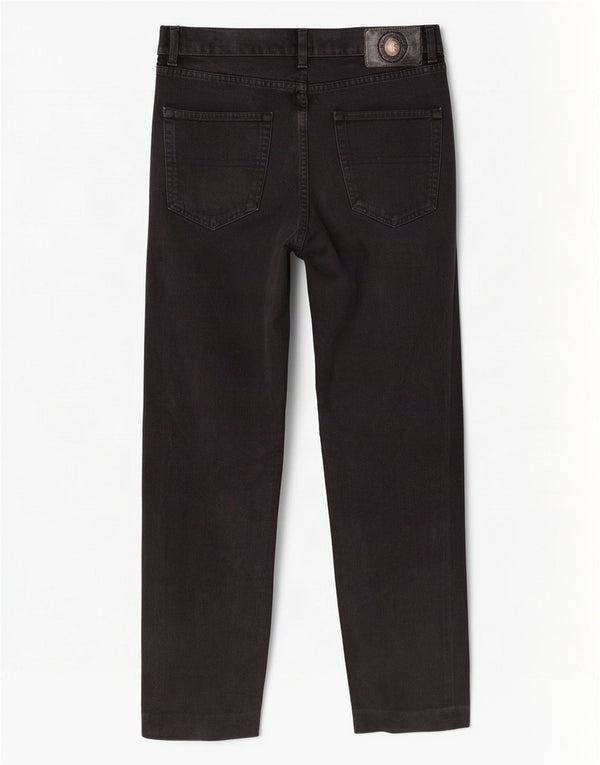 Trussardi Mens Straight Jeans IT 50 Large W36 L30 Black Cotton