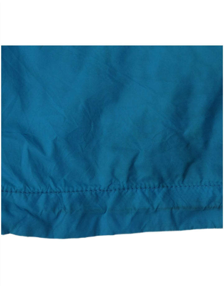 Jack & Jones Mens Hooded Rain Jacket UK 36 Small Blue Nylon