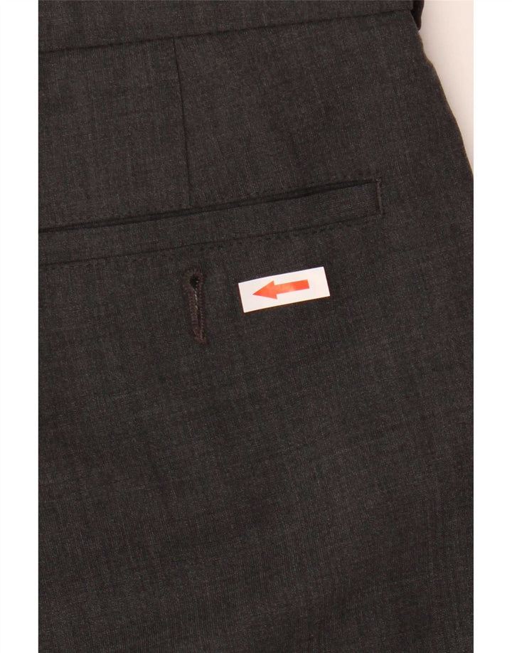 Marks & Spencer Mens Tailored Pegged Suit Trousers W34 L28 Grey Polyester