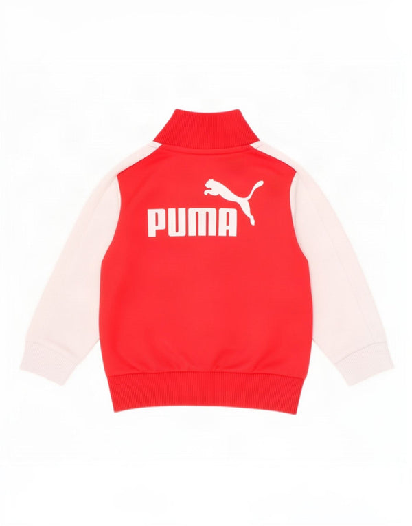 Kurtka dresowa Puma Baby Boys z grafiką na 6-9 miesięcy, czerwona, z blokami kolorów