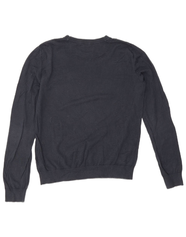 Maglione maglione girocollo da donna Jack Wills UK 12 cotone medio blu navy