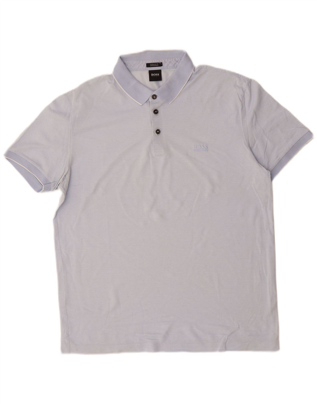 Hugo Boss Mens Regular Fit Polo Shirt Large Blue Cotton