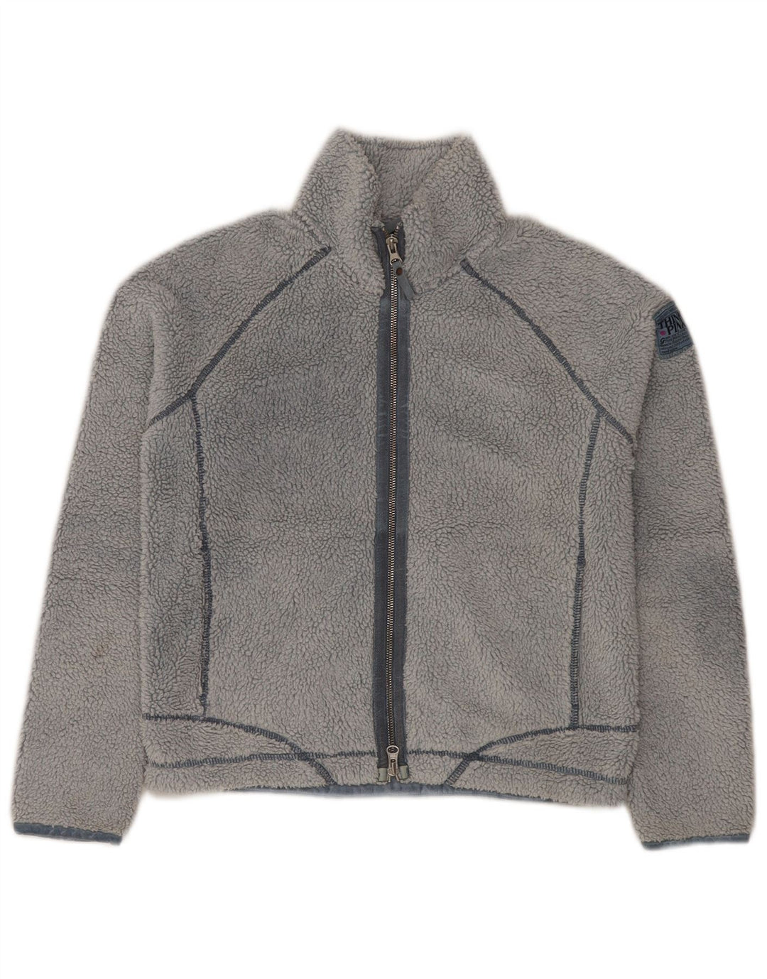 Think Pink Girls Fleece Jacket 13-14 Years Small Grey Acrylic