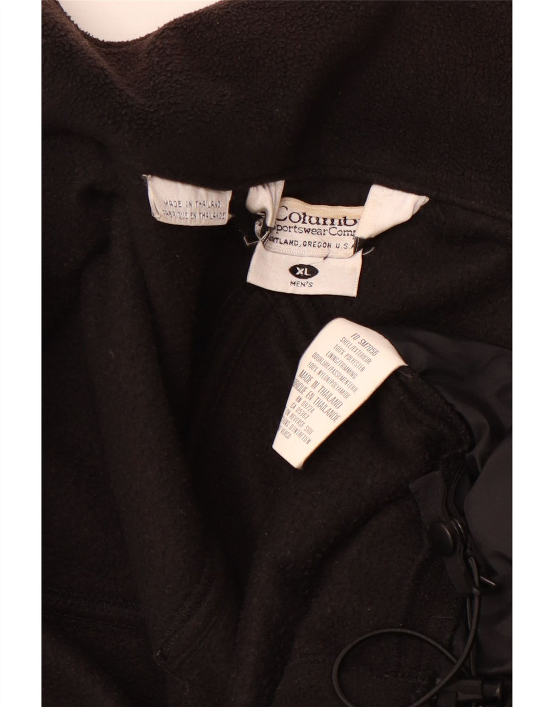Giacca in pile da uomo Columbia UK 42 XL poliestere nero