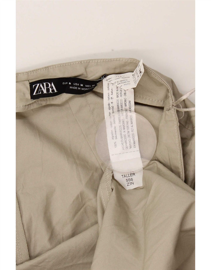 Zara Womens Maxi Skirt Medium W28 Green Cotton