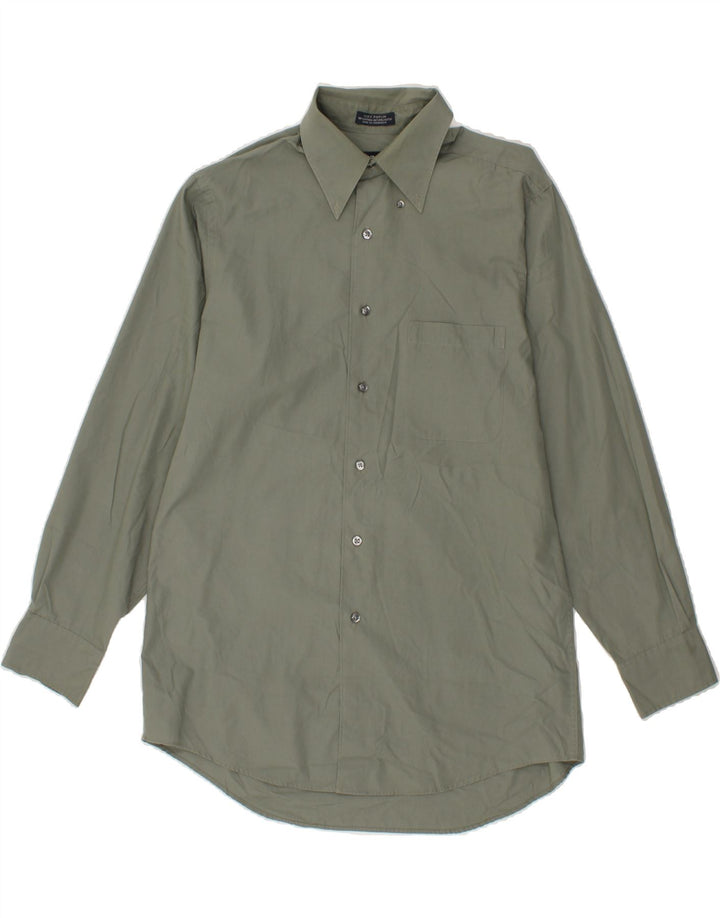 IZOD Mens Easy Care Shirt Size 15 1/2 Medium Grey Cotton Vintage Izod and Second-Hand Izod from Messina Hembry 