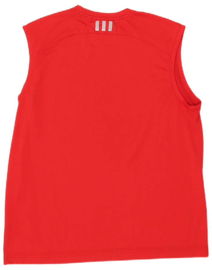 Adidas Damen Climalite Weste Top UK 18 XL Rot Polyester