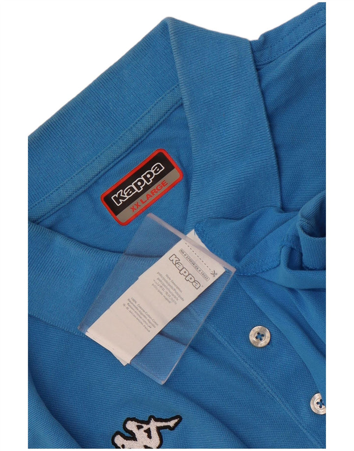 Kappa Mens Polo Shirt 2XL Blue Cotton