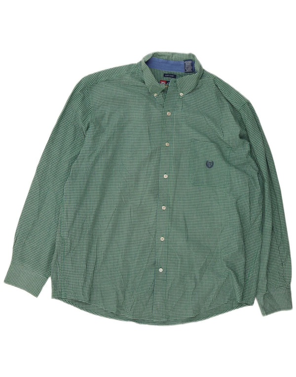 Chaps Mens Easy Care ing XL zöld kockás pamut