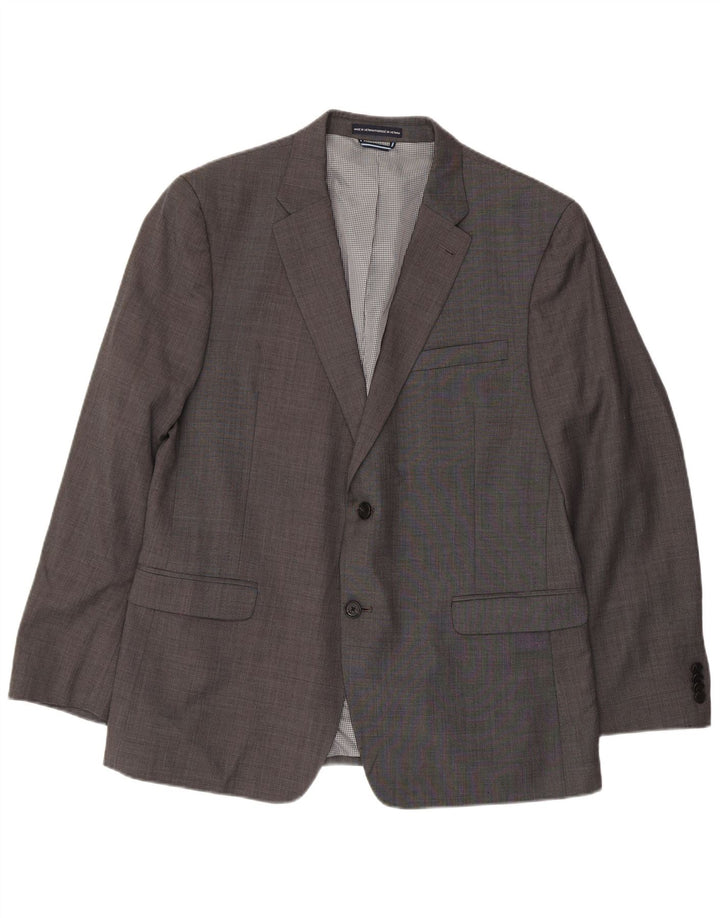 Tommy Hilfiger Mens 2 Button Blazer Jacket UK 38 Medium Grey Wool