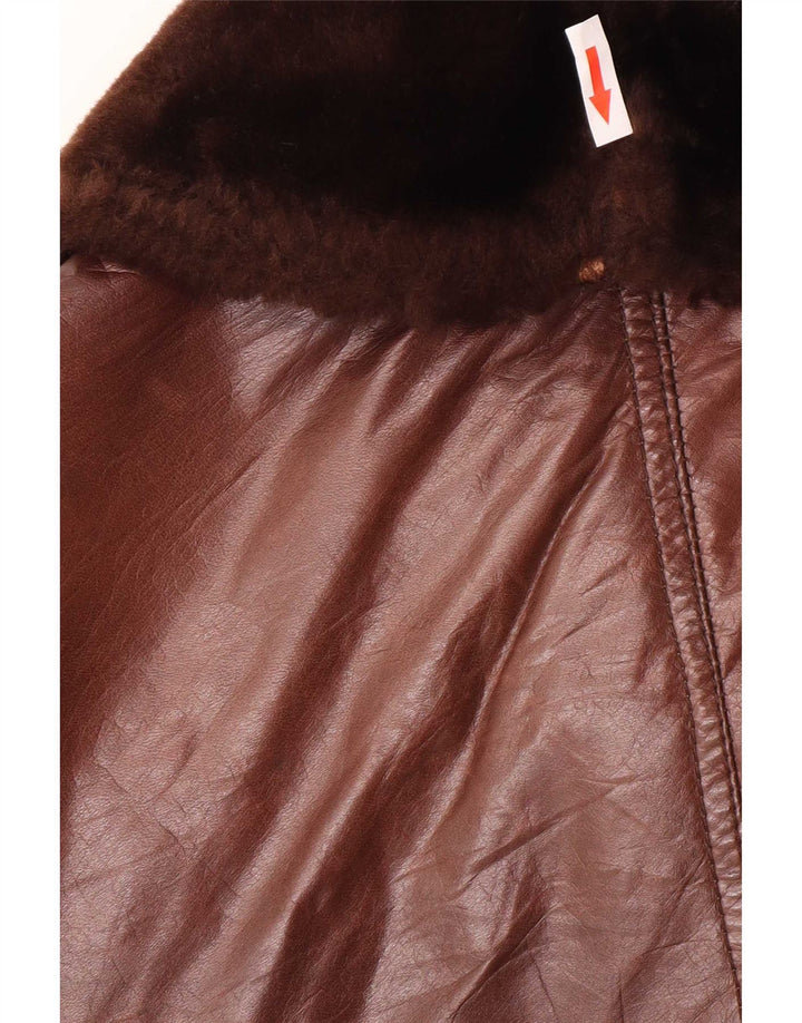 Douglas Herre Læderjakke EU 52 XL Brun Klassisk