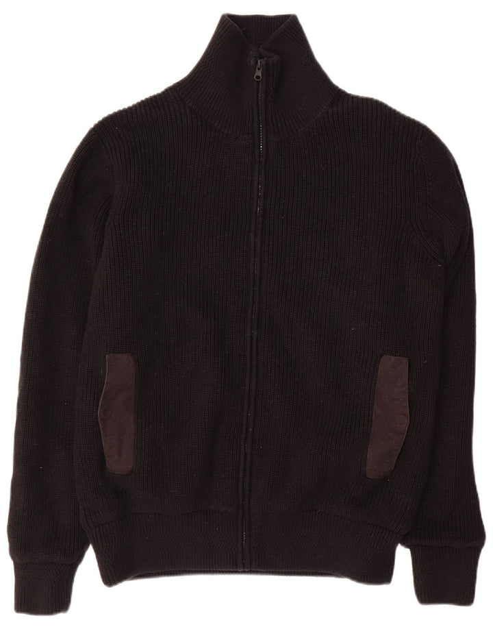 Pacific Trail Mens Cardigan Sweater Medium Black Cotton