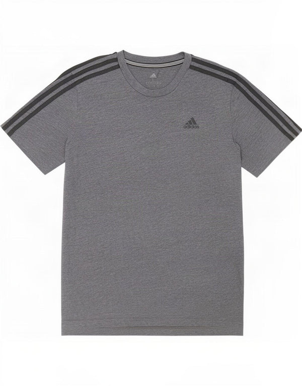 T-shirt Adidas pour homme en coton moucheté grand gris