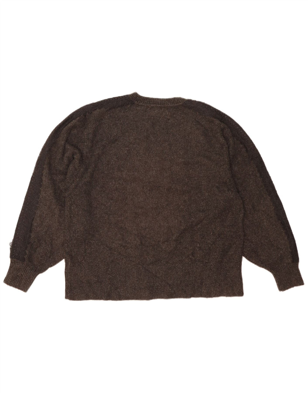 Zara Womens Oversized V-Neck Jumper Sweater UK 10 Small Grey