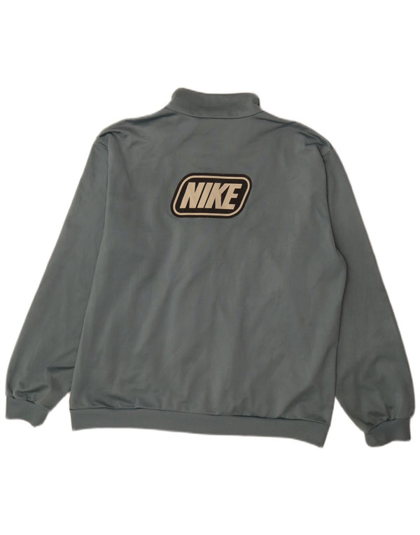 Nike Mens Graphic Tracksuit Top Jacket UK 42/44 Large Blue Colourblock