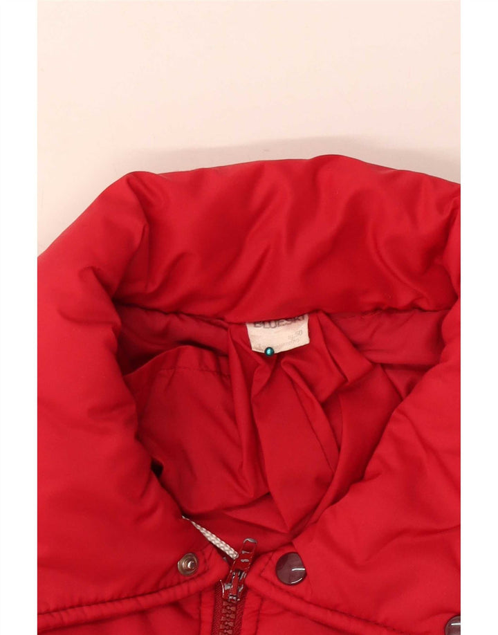 Damska kurtka ocieplana w stylu vintage IT 50 XL, czerwony poliester
