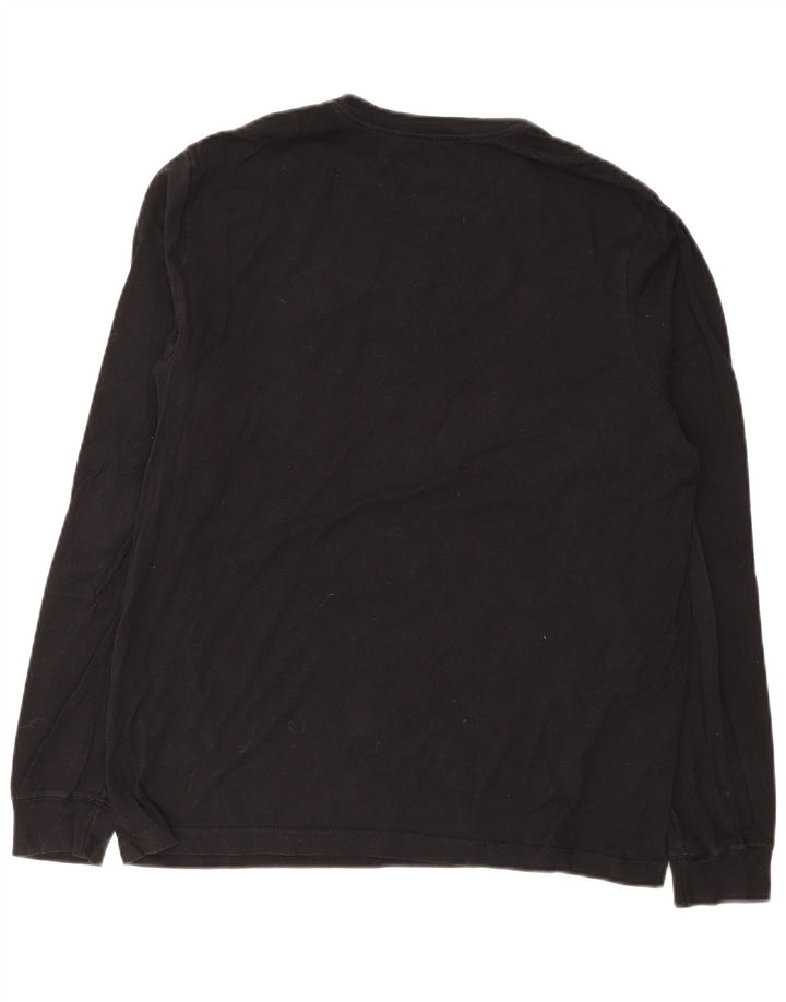 Nike Mens Top Manga Longa Médio Algodão Preto