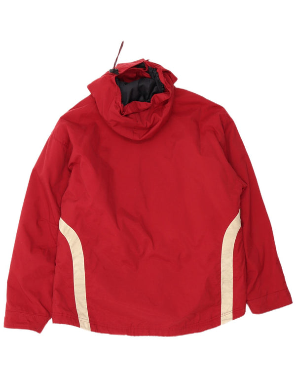 Gap Mens Hooded Loose Fit Windbreaker Jacket UK 38 Medium Red Colourblock