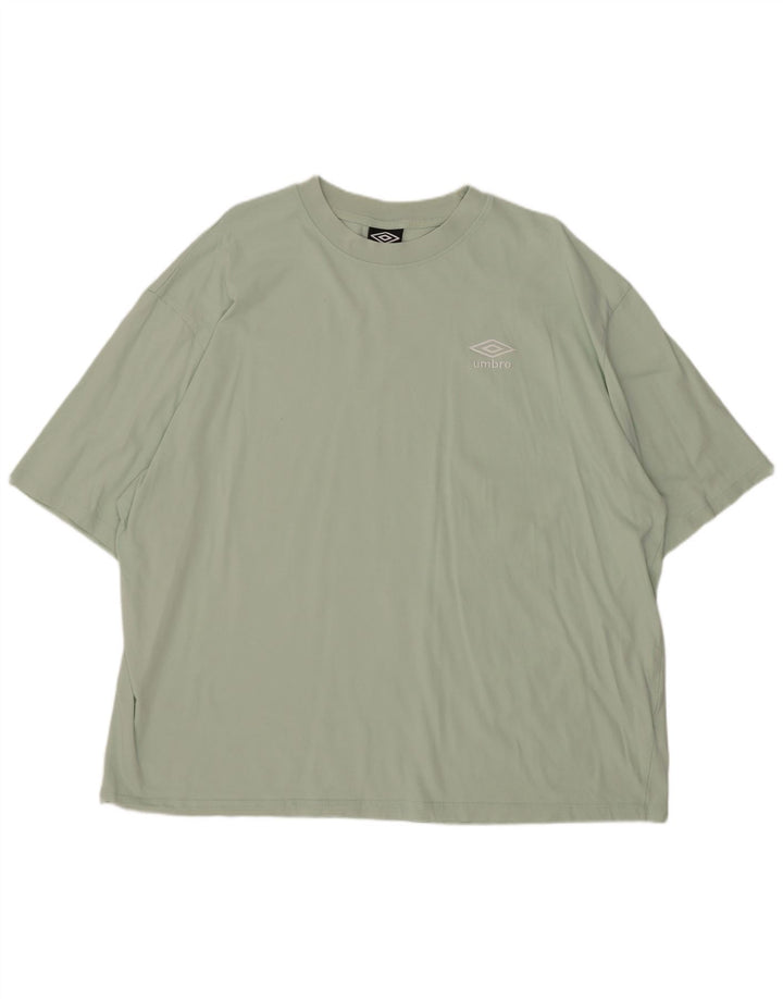 Umbro Mens T-Shirt Top 2XL Green Cotton