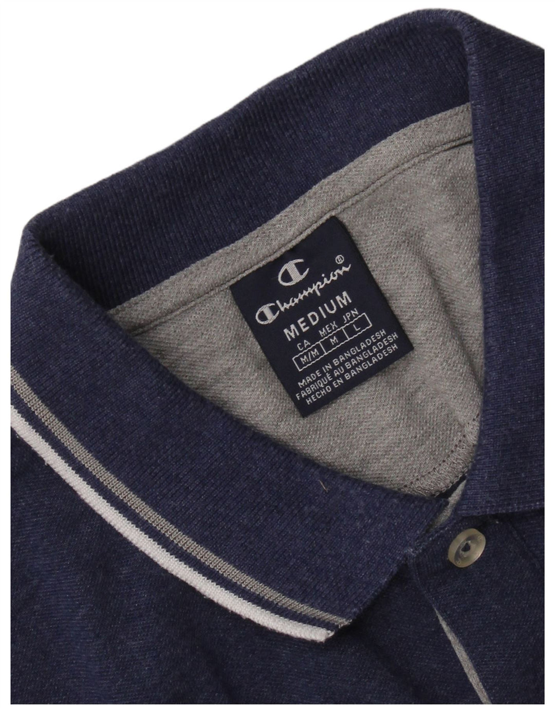 CHAMPION Mens Polo Shirt Medium Navy Blue