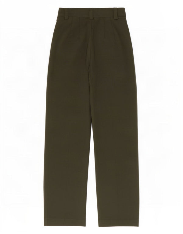 Zara Pantalon décontracté fuselé pour femme XS W24 L32 Kaki Polyester