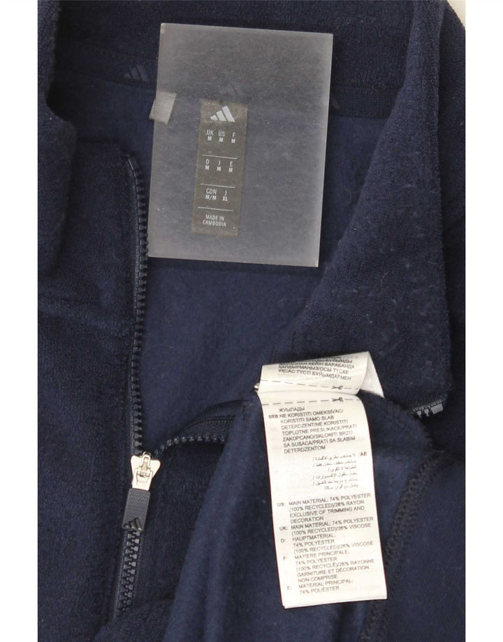 Adidas Ανδρικό φερμουάρ με φερμουάρ Fleece Jumper Medium Navy Blue Polyester
