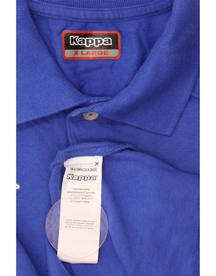 Kappa Mens Polo Shirt XL Blue Cotton