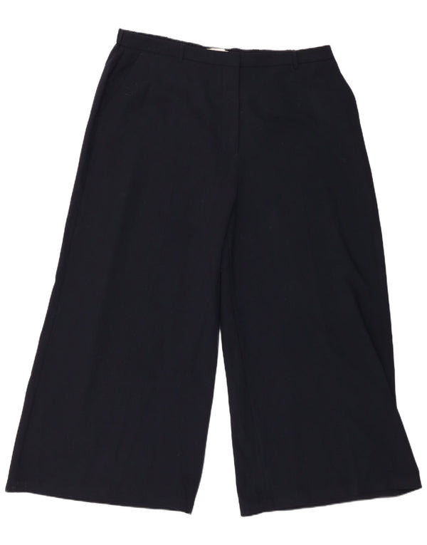 Marks & Spencer Damen Chinohose mit weitem Bein, UK 22 3XL W42 L28 Marineblau