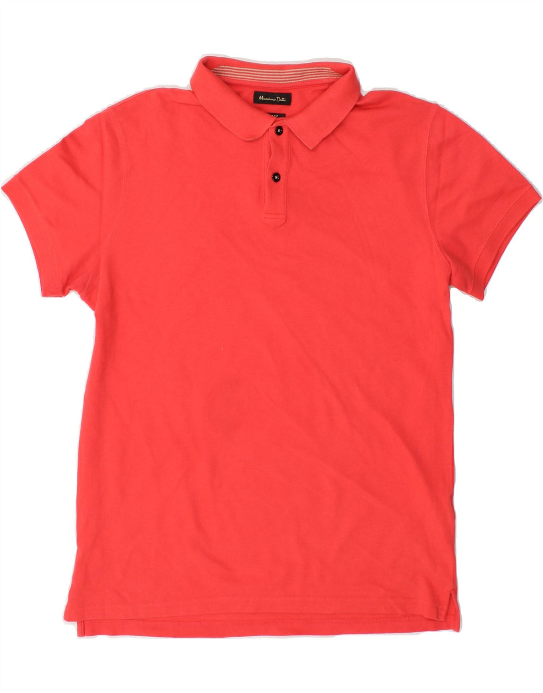 MASSIMO DUTTI Mens Slim Fit Polo Shirt Large Red Cotton Vintage Massimo Dutti and Second-Hand Massimo Dutti from Messina Hembry 