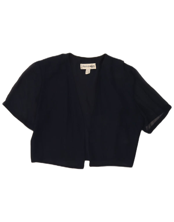 Pierre Cardin Offenes Bolero-Oberteil für Damen IT 50 XL Marineblaues Acetat