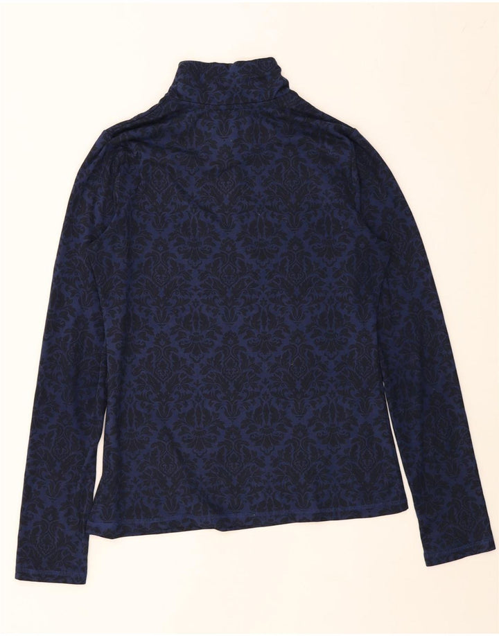 EDDIE BAUER Womens Pullover Tracksuit Top UK 14 Medium Navy Blue Floral Vintage Eddie Bauer and Second-Hand Eddie Bauer from Messina Hembry 