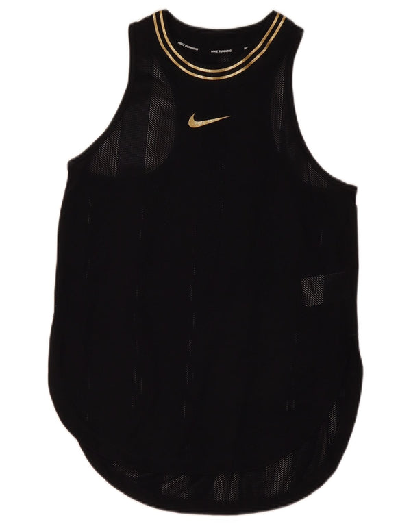 Nike Womens Dri Fit Vest Top UK 10 Small Black Nylon