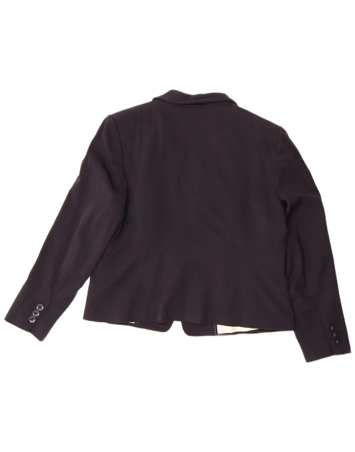 Marks & Spencer Veste blazer 1 bouton pour femme UK 18 XL Bleu marine Polyester