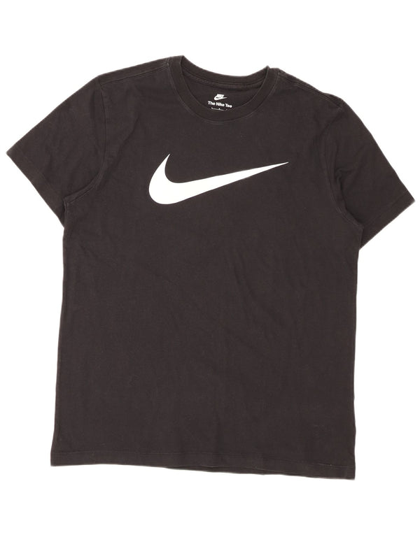Nike Mens Graphic T-Shirt Top Large Black Cotton