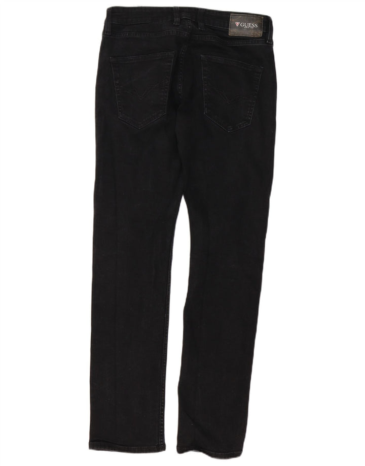 Guess Mens Slim Jeans W30 L31 Black Cotton