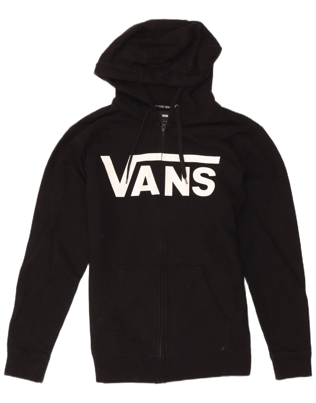 Vans Mens Graphic Zip Hoodie Sweater Medium Black Cotton