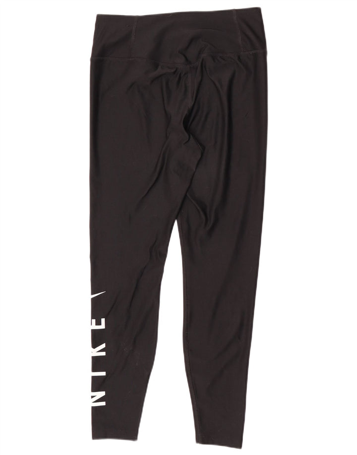 Leggings Nike Dri Fit Graphic pentru femei UK 14 Poliester mediu negru