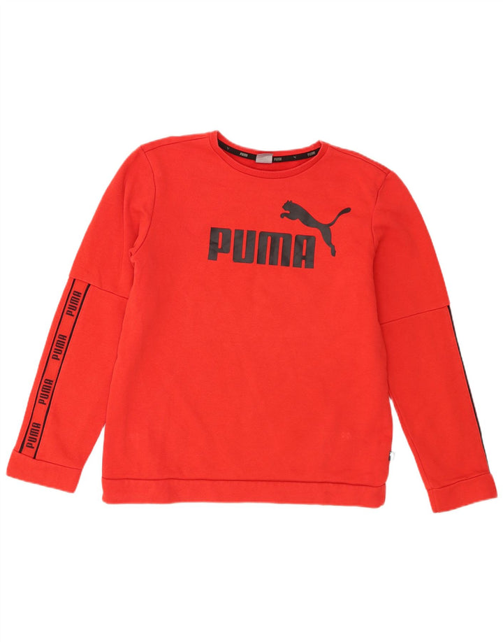 Puma Boys Grafisk Sweatshirt Jumper 15-16 år Rød Bomuld