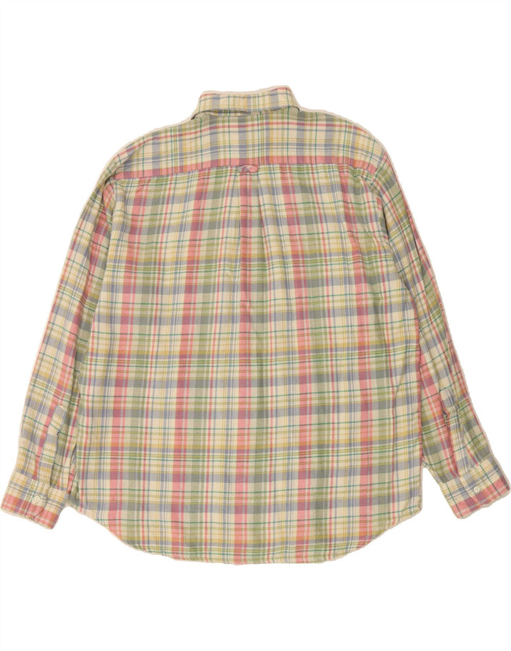 CAMARGUE Mens Flannel Shirt XL Multicoloured Check Cotton Vintage Camargue and Second-Hand Camargue from Messina Hembry 